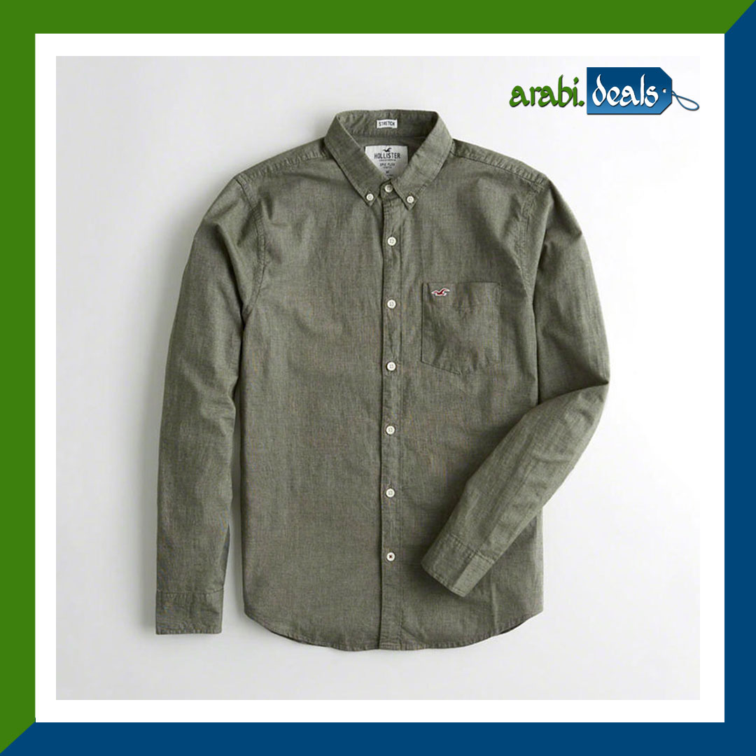 Stretch Poplin Olive Shirt Stretch Poplin Olive Shirt